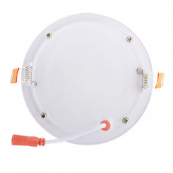 Downlight Empotrable LED, Serie Slim circular, estructura metálica en acabado blanco, iluminación LED integrada, 9W