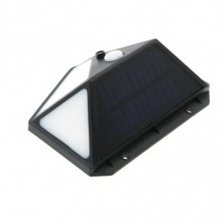 Aplique de pared para exterior LED solar, Serie Solar Mustang, estructura de policarbonato, iluminación LED integrada, 10W