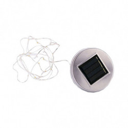 Accesorio decorativo LED Solar, Serie Sphereglass, cuerpo de cristal, iluminación LED integrada RGB, con sensor crepuscular.
