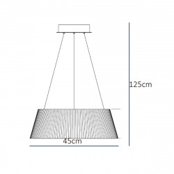 Lámpara de techo colgante, Serie Kapsul, armazón metálico en acabado blanco, LED integrado 36W