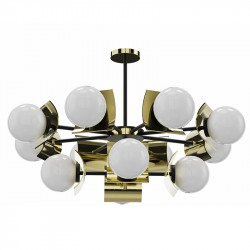 Esta lámpara de techo 12 luces colección Blavet a doble altura es una pieza elegante y moderna