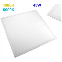 Panel LED 60x60, estructura de aluminio en acabado blanco, con difusor acrílico, 45W 4.700lm 4.000K o 6.000K, 120º